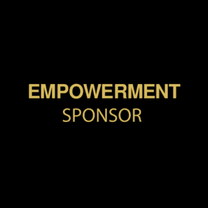 Empowerment sponsor logo with black background