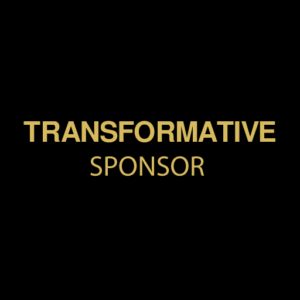 Transformative sponsor logo with black background